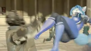 [SFM] Krystal Drop Kicks A Combine Soldier