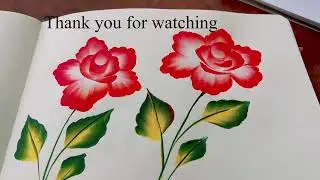 One Stroke Rose Flower Painting | Easy Acrylic Flower Art for Beginners