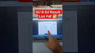 📢 GU Bed result 2025✅GU B.Ed Merit List 2025✅How to Check/Download Guwahati University B.ed Entrance