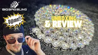 Распаковываем теннисную цепочку из муассанита толщиной 6,5 мм от Big Bag Bling!