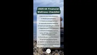 2025 UK Financial Wellness Checklist #shorts
