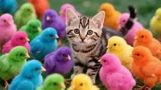 Catch Color Chicken, Cute Chicken, Duck, Rainbow Chicken, Rabbit, Cute Animals