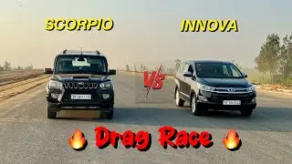 SCORPIO S11 VS INNOVA CRYSTA 2.4 Z | DRAG RACE 🔥