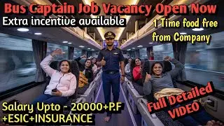 Urgent Hiring Bus Captain | bus conductor job kaise paye | bus captain jobs in hyderabad | new jobs