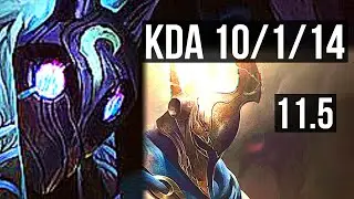 KINDRED vs PANTHEON (MID) | 10/1/14, 67% winrate, Godlike | NA Master | v11.5