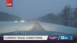 Snow, wind causes visibility issues on Thursday evening commute