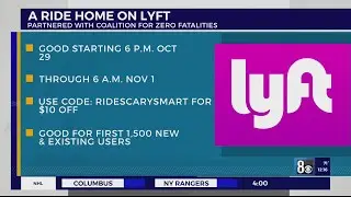 Lyft rideshare code for safer roads this holiday weekend