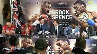 Brook & Spence and trainers get into heated & hilarious back & forth argument at Press Conference