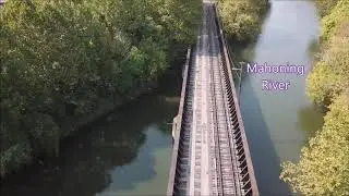 Ghost Train running on Old Railroad bridge in Struthers Ohio   Did you see the train?