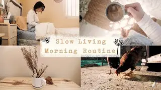 Slow Living Morning Routine| Minimal/productive, slow & simple | plants, God, gardening, cooking ☕🌾