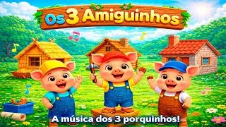 Os 3 Porquinhos Amiguinhos 🐷🏠 | Música Infantil Educativa | Canção Clássica para Crianças