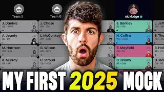 My First 2025 Fantasy Football Mock Draft!