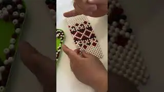 GEOMETRİK DESENLİ BONCUK ÇANTA YAPIMI