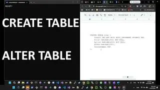 Creating and Altering Tables in SQL: Data Definition Language (DDL)