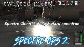 (PS2EMU) Twisted Metal Black Cheat% speedrun (Spectre | Easy & Hard | God Mode/Mega Guns/KW&Non-KW)