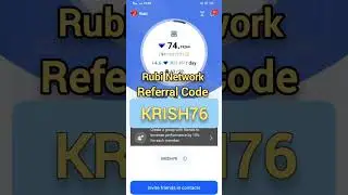Rubi network referral code | Rubi network invitation code #rubinetwork #miningapp #referralcode