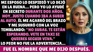 Ayudé en secreto al empleado que mi marido despidió brutalmente. Un día él apareció y…