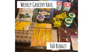 Еженедельные покупки продуктов, 3-я неделя февраля, бюджет 60 долларов.