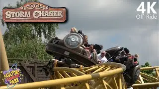 Storm Chaser - 4K Off-Ride - Paultons Park - Mack Rides Spinning Coaster - Cinematic