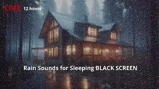 🔴 Rain sounds for sleeping BLACK SCREEN ⚫ - Natural rain sounds for Sleeping, Studying, ASMR