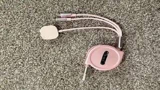 Pink Retractable Apple Watch Charger for Multiple Devices, 3 in 1 USB iPhone iwatch Charger Cord Ret