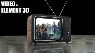 Place video on screen of 3D television screen | Element 3D tutorial | After Effects tutorial