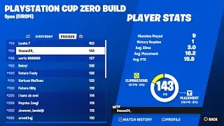 HOW I QUALIFIED TO THE PLAYSTATION CUP ZERO BUILD FINALS 🏆🏆