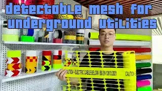 Detectable mesh for buried service lines,detectable mesh for fiber optic cable