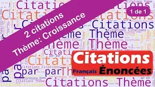 Citations - Croissance (1 de 1)