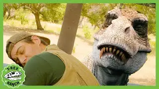 Don't Sleep Around Dinosaurs! | T-Rex Ranch Adventures | Kids Songs | Moonbug Kids