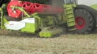 Harvest 2010 - Claas Lexion with stubble chopper