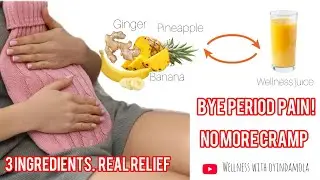 Drink This for Period Pain Relief! 3-Ingredient Juice That Works FAST 🔥 #juice #wellness 