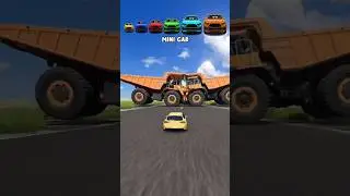 Big & Small Cars vs Two Giant Trucks 😱 | Ultimate Road Challenge!
