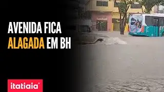 AVENIDA VILARINHO EM VENDA NOVA FICA COMPLETAMENTE ALAGADA APÓS FORTES CHUVAS