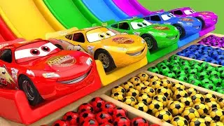 5 monster car in city kids color learning games #car #games