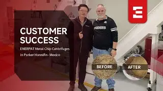 ENERPAT Wringer / Centrifuge Machine handling copper chips in Parker Mexico