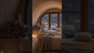 Winter Cave Bedroom in a Snowstorm 🌬️🕯️ | Ambiance, Sleep Aid