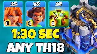 Th18 Root Rider + Valkyrie + Overgrowth Attack Strategy | Th18 Attack Strategies (Clash of Clans)
