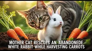 An Unforgettable Tale: Mama Cat Rescues an Abandoned Bunny While Harvesting Carrots ❤️🐰🐱
