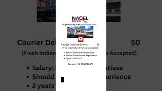 Gulf Tickets: Delivery Driver Jobs-Saudi Arabai| +91-9582303475 | #youtubeshorts #youtube #ytshorts