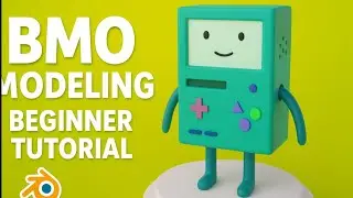 BMO 3D Modeling, Texturing & Lighting | Blender Beginner Tutorial #blender#blendertutorial#trending