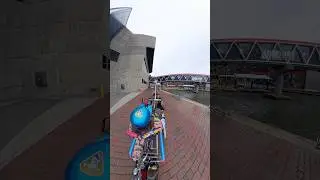 Filming a pilot TV show Baltimore&rsquo;s Inner Harbor in 2 seater WooFDriver Electric Dog Sled On Wheels
