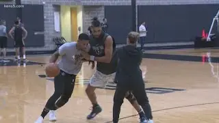 How is Tim Duncan's first week as a Spurs assistant coach going?