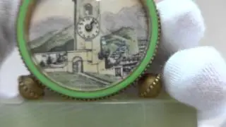 Antique miniature automaton clock