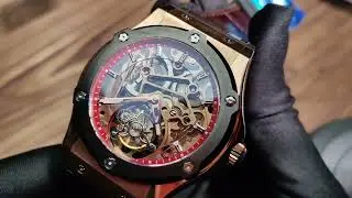 HAOFA Double Barrel Tourbillon Crystal Dial Model 1917