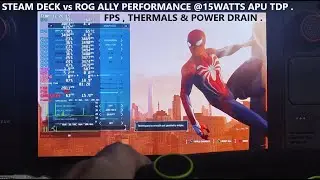 2025 Steam Deck vs Rog Ally Performance @15Watts TDP | BTRFS SDCARD | FPS , Battery Drain & Thermals