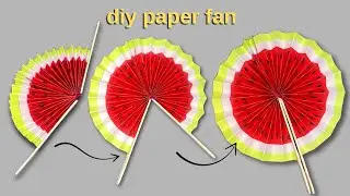 paper fan tutorial | finger origami |Cute Paper Pop Up Fans | DIYWatermelon Hand Fans | Paper Fan