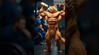A bodybuilder cat 💪#storng#cat Short #aivideo #cat #bodybuilding