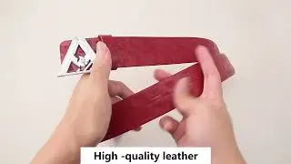 High quality men's leather belt real leather pin buckle belt