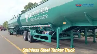 clw 2 axle stainless steel tanker truck heavy duty drinking water tank semi trailer